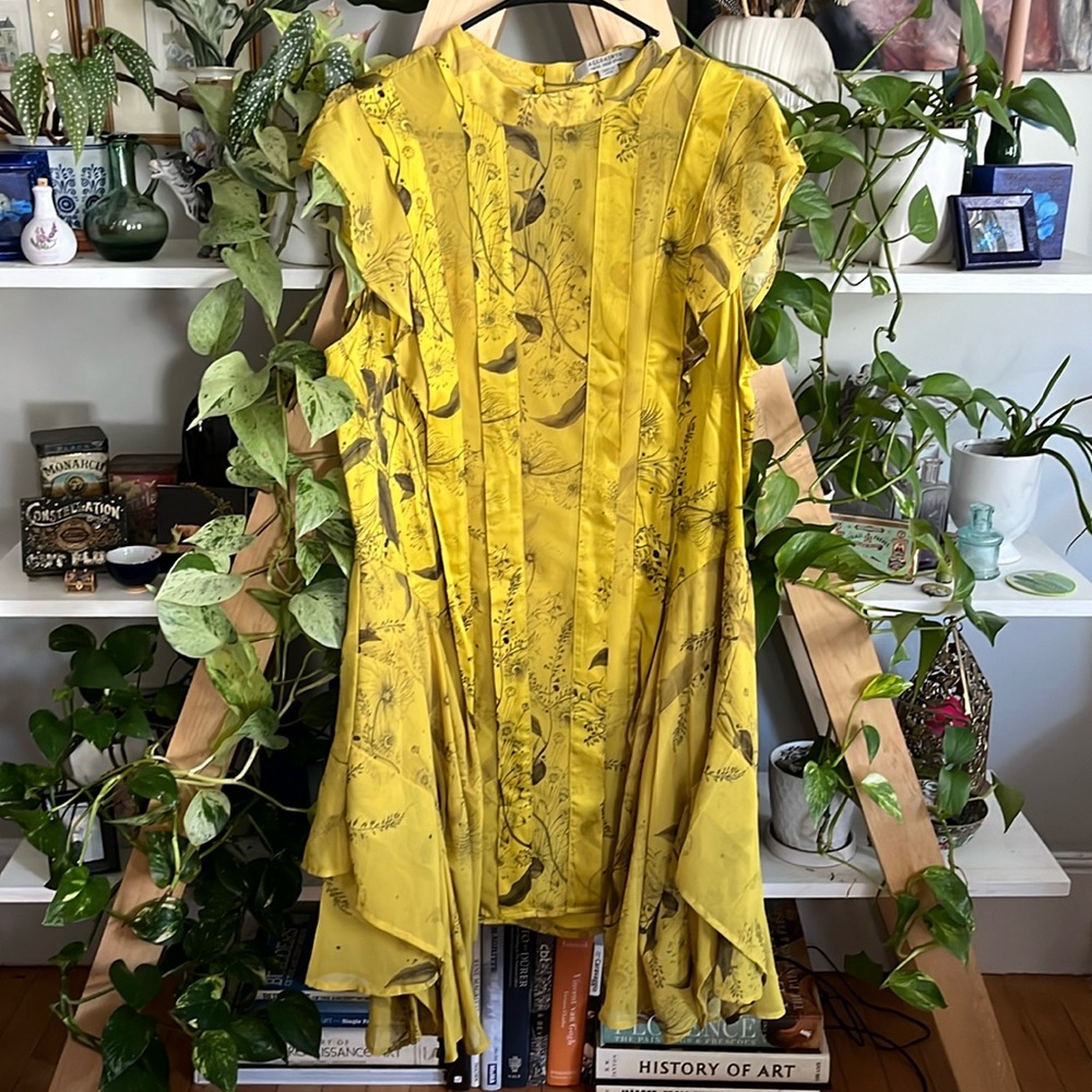 ALLSAINTS | size 10 yellow ribbon dress